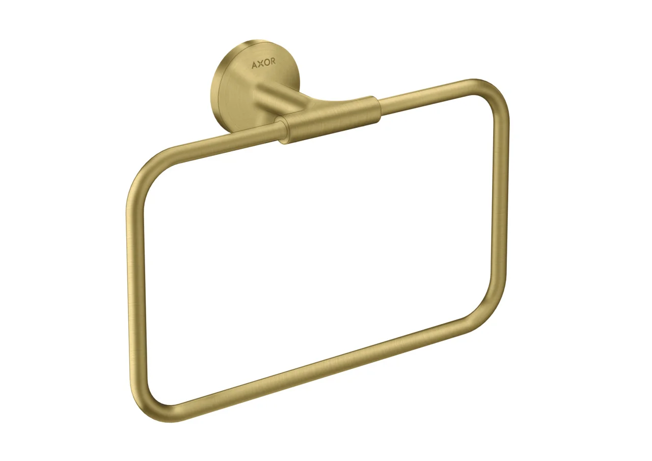 Hansgrohe AXOR Universal Circular Handtuchring Brushed Brass, schwenkbar, Wandmontage mit verdeckter Befestigung, Bohrloch Ø 6 mm, Bohrabstand 35 mm Hansgrohe AXOR Universal Circular Handtuchring Brushed Brass, schwenkbar, Wandmontage mit verdeckter Befestigung, Bohrloch Ø 6 mm, Bohrabstand 35 mm