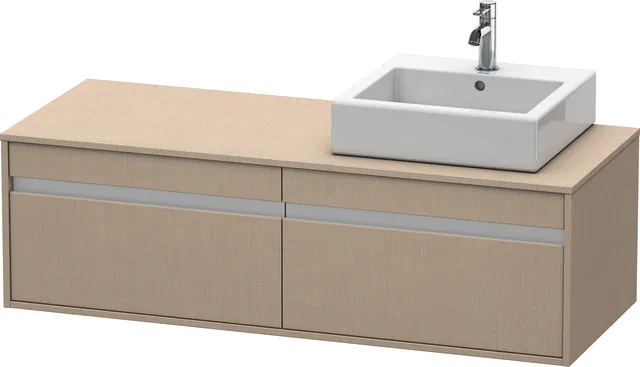 Duravit Waschtischunterschrank wandhängend „Ketho“ 140 × 42,6 × 55 cm Leinen