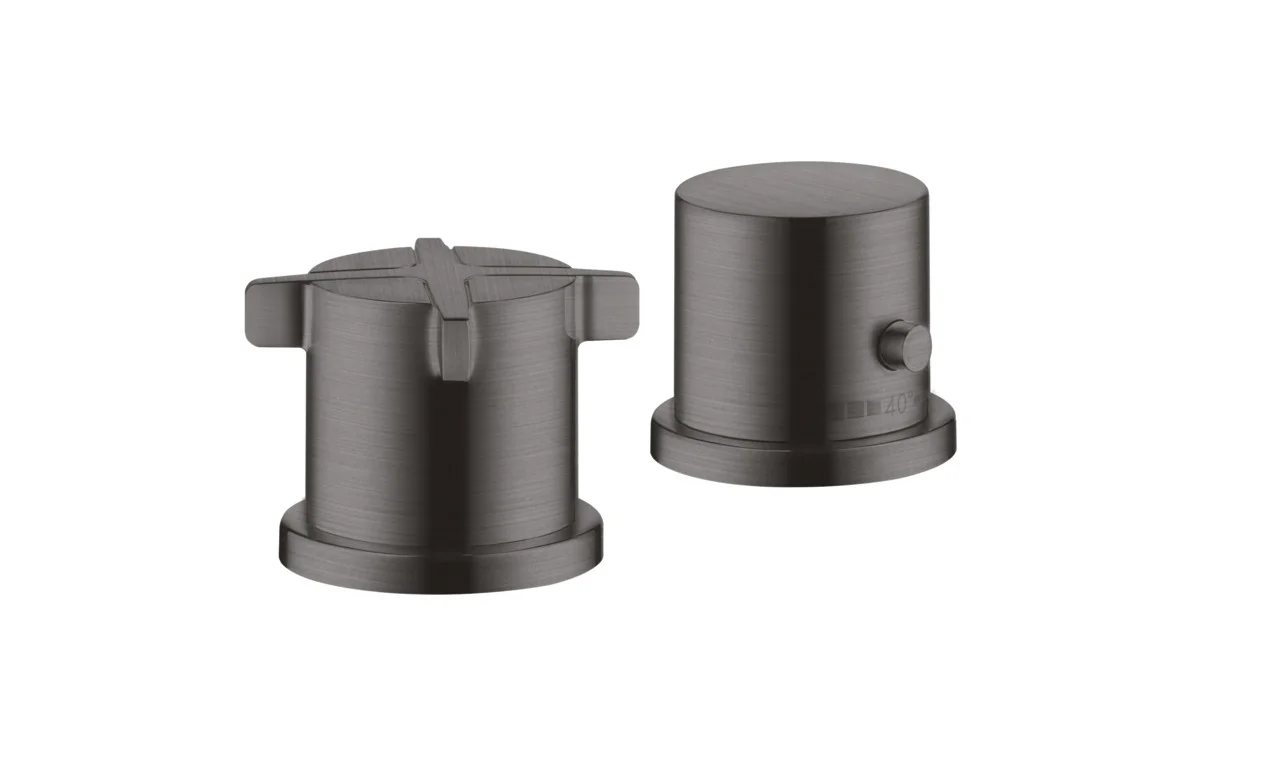 Hansgrohe AXOR Citterio E 2-Loch Thermostatarmatur Brushed Black Chrome, 32,1 l/min, Wannenrandmontage DN15 Hansgrohe AXOR Citterio E 2-Loch Thermostatarmatur Brushed Black Chrome, 32,1 l/min, Wannenrandmontage DN15