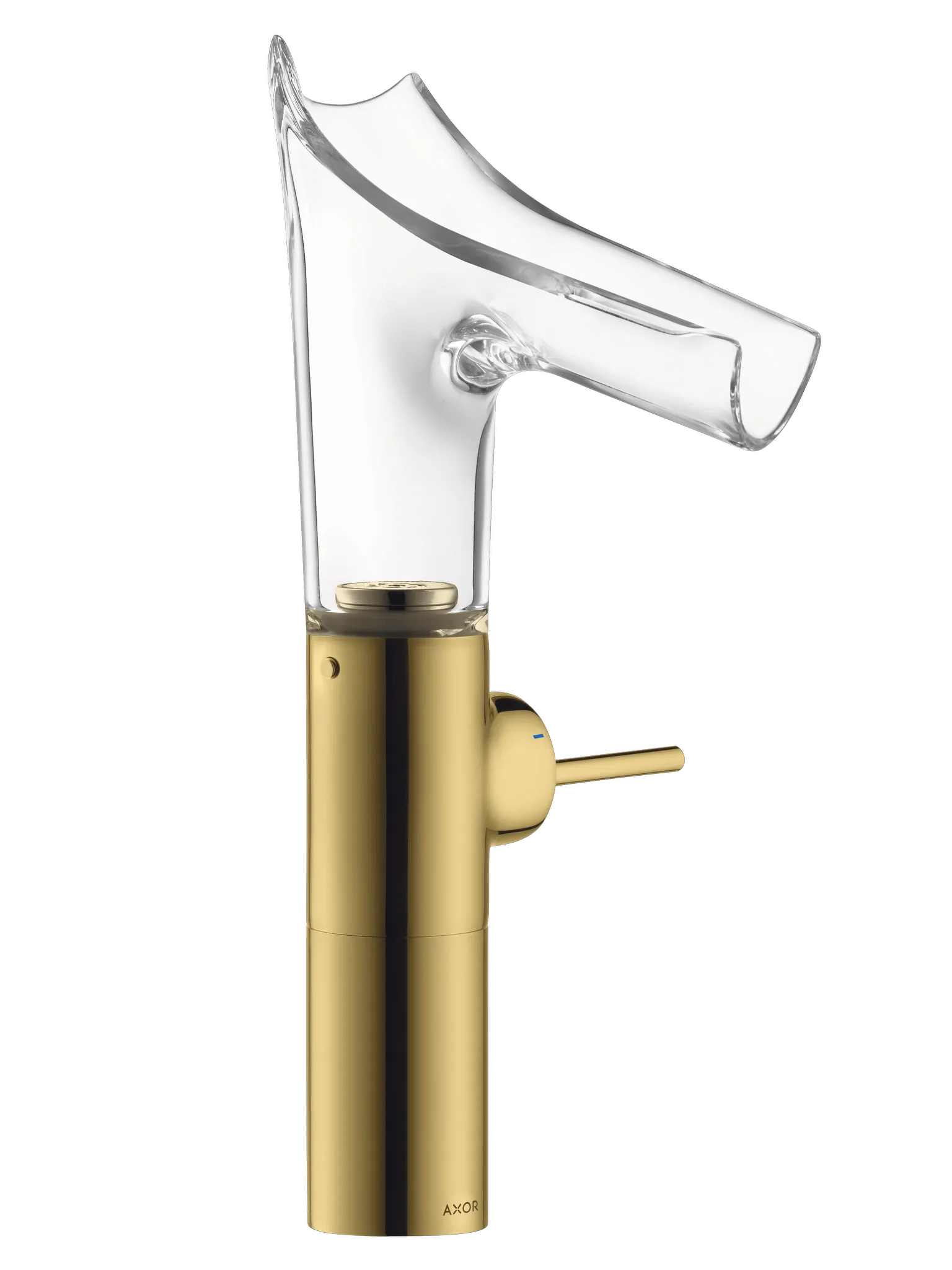 Hansgrohe AXOR Starck V Einhebel-Waschtischmischer 220 mit Glasauslauf Polished Gold Optic Hansgrohe AXOR Starck V Einhebel-Waschtischmischer 220 mit Glasauslauf Polished Gold Optic