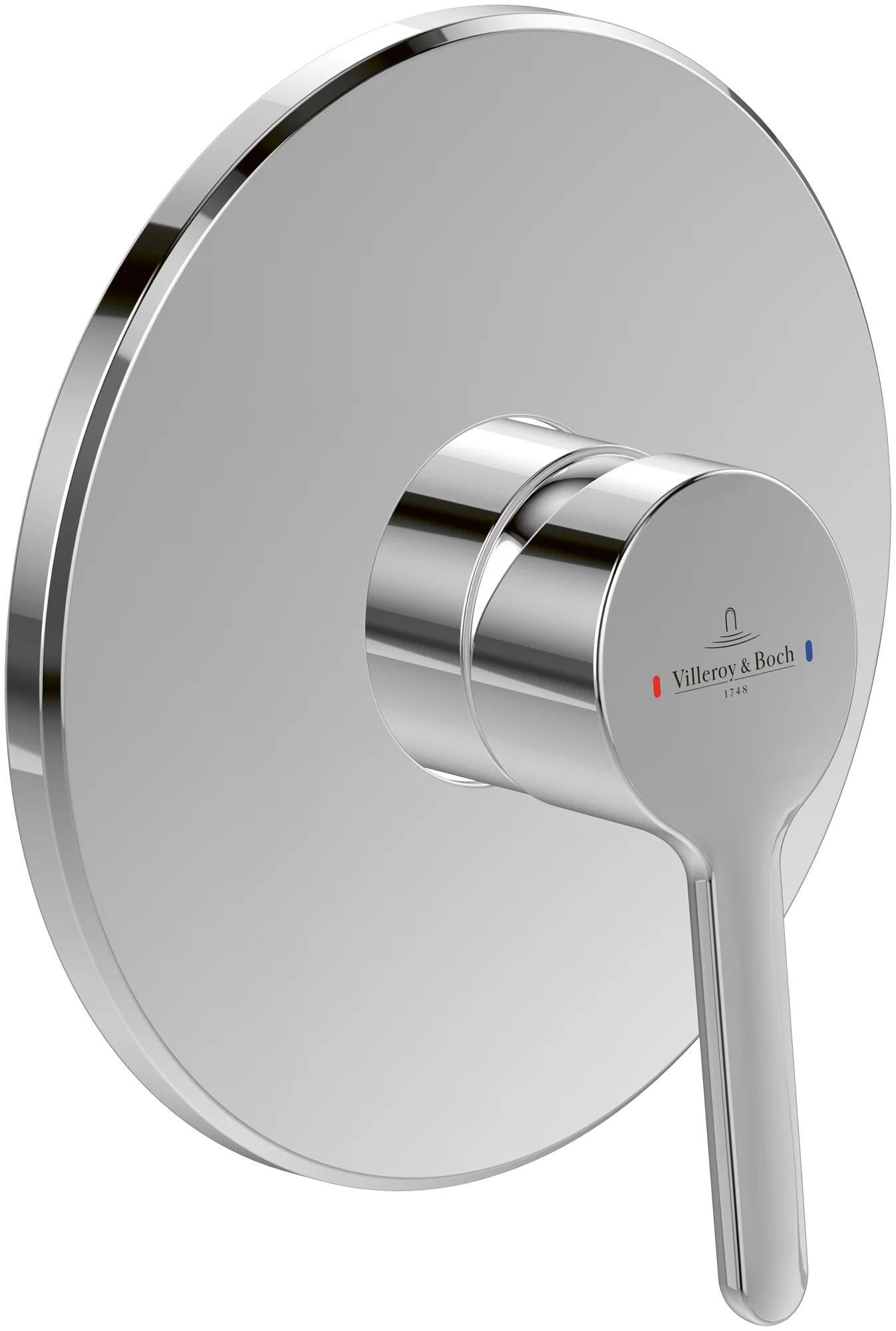Villeroy & Boch Skyla Duscharmatur Chrom Unterputz-Einhebel-Armatur rund, Wandmontage