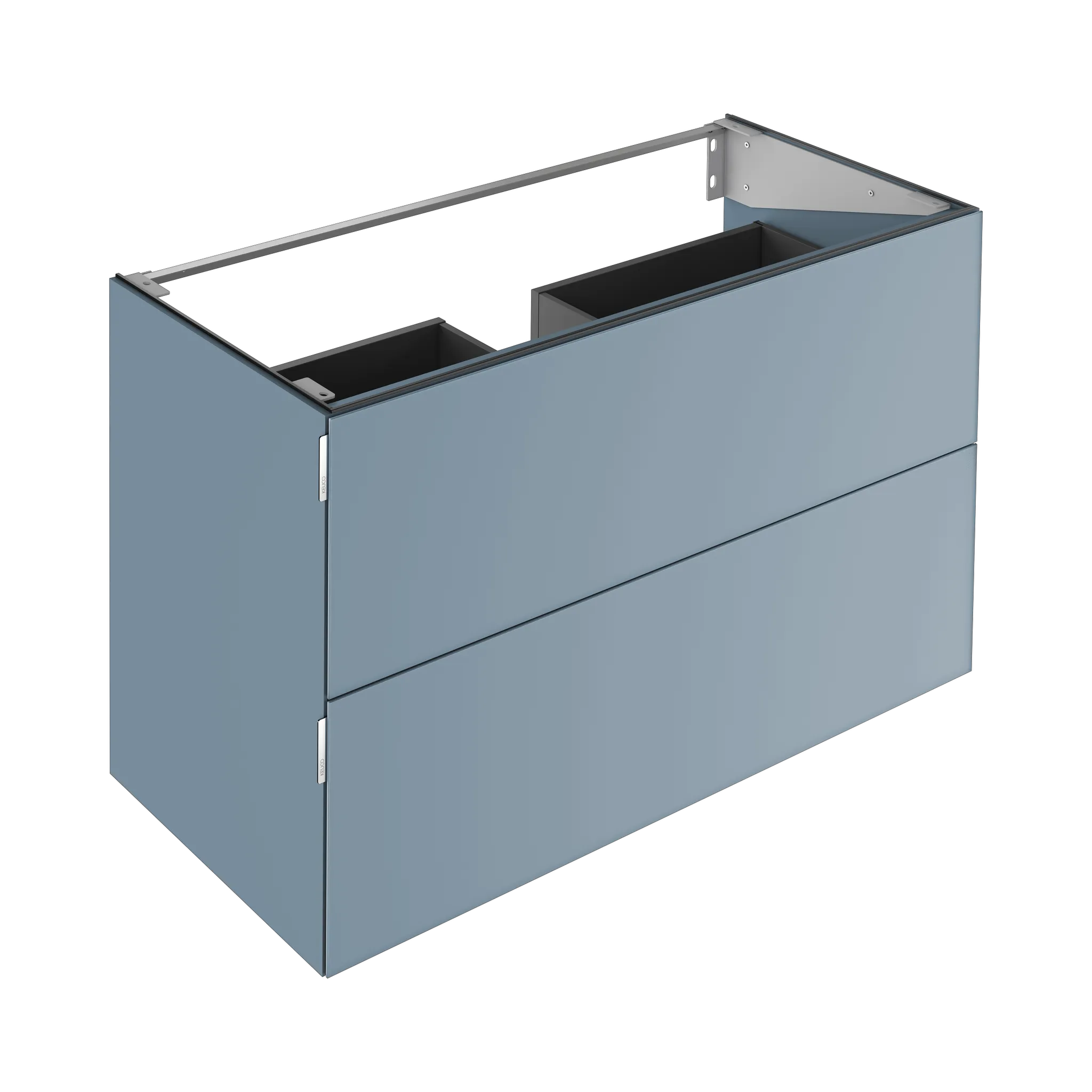 KEUCO Waschtischunterschrank mit Auszügen „Edition 11 Art“ Blue Satin (Glas, satiniert), Blue Satin (Lack, seidenmatt), ohne Beleuchtung 1200 × 700 ×