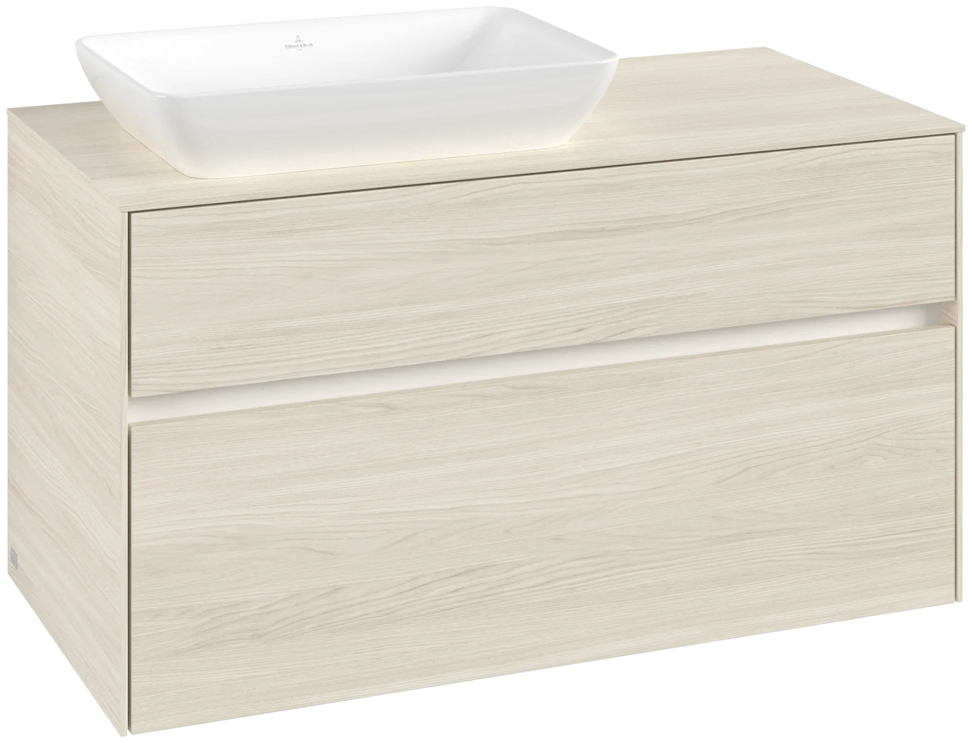 Villeroy & Boch Collaro Waschbeckenunterschrank C110B0, 1000x548x500mm, links, LED-Beleuchtung, White Oak