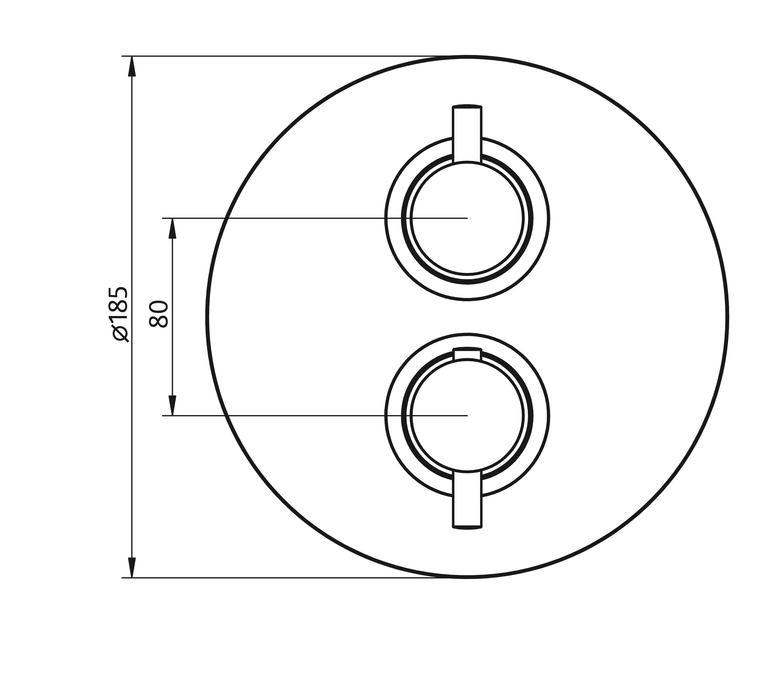 HSK Thermostat „Rund“ in chrom HSK Thermostat „Rund“ in chrom