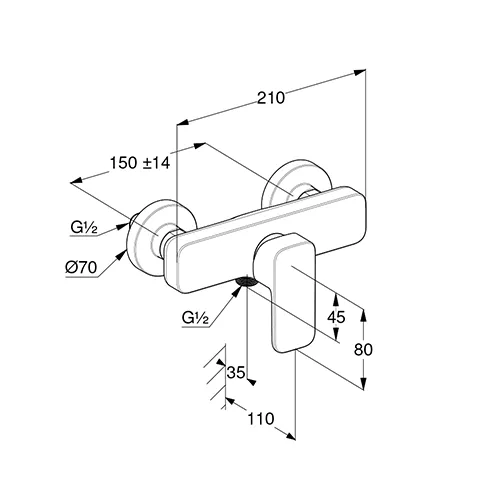 Kludi RENON Brause-Einhandmischer DN 15 mattschwarz Kludi RENON Brause-Einhandmischer DN 15 mattschwarz