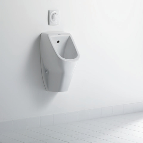 Urinal D-Code, Zulauf von hinten rimless, ohne Fliege, weiß Urinal D-Code, Zulauf von hinten rimless, ohne Fliege, weiß