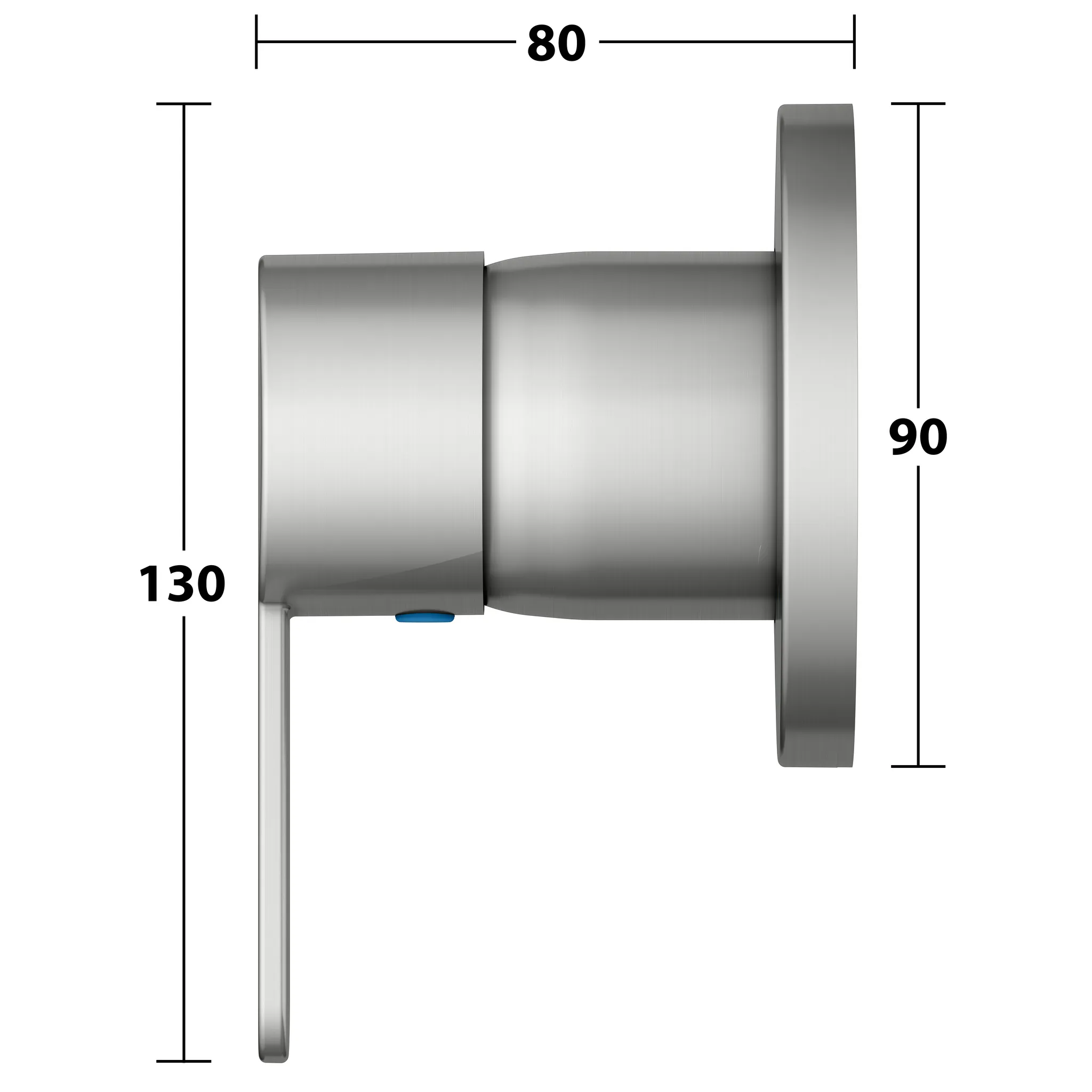 KEUCO IXMO Einhebelmischer Unterputz IXMO Flat mit runder Rosette/IXMO Flat Edelstahl-finish