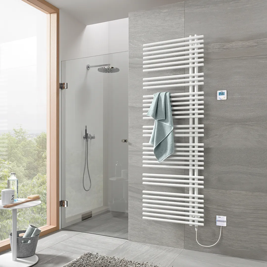 BEMM Badheizkörper Asymo E BY1-H1347x050x0600, vorbereitet reinelektrisch Dunkelbraun