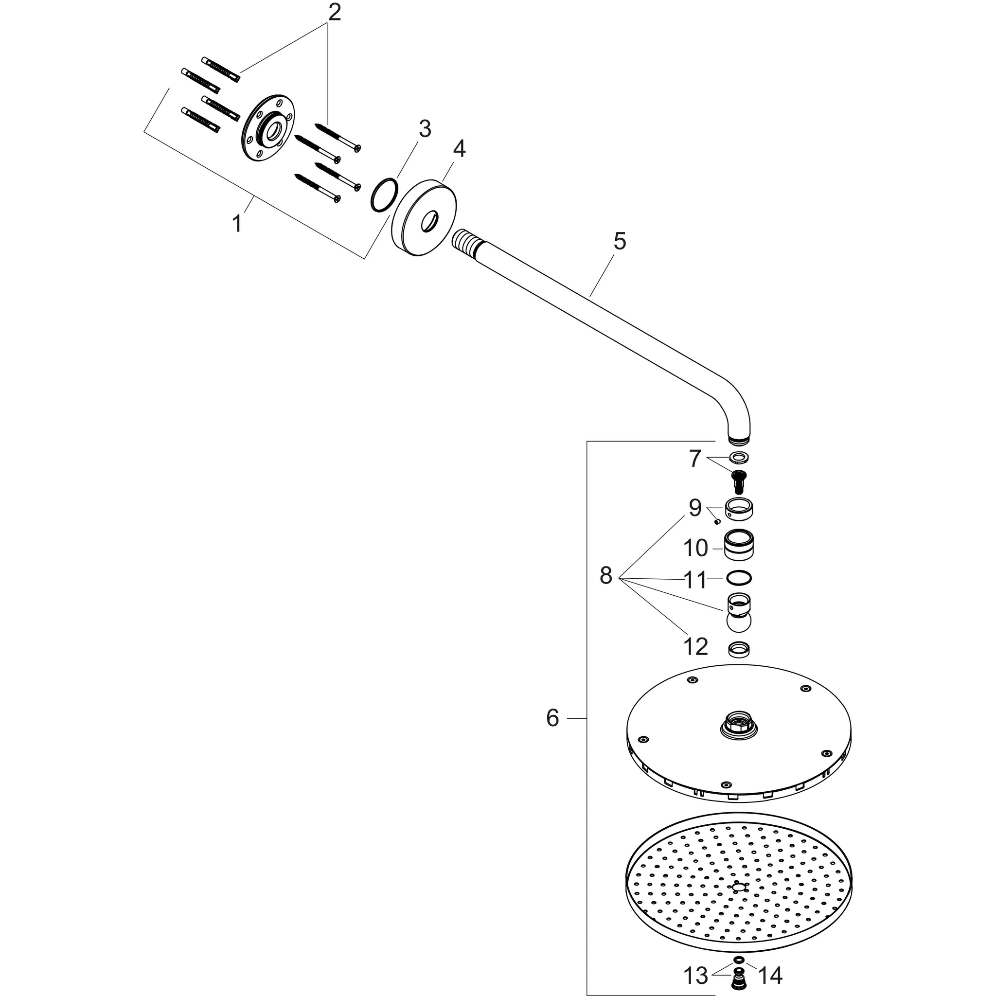 Hansgrohe Raindance S Kopfbrause 240 1jet PowderRain, Chrom Hansgrohe Raindance S Kopfbrause 240 1jet PowderRain, Chrom