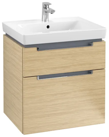 Villeroy & Boch Waschtischunterschrank „Subway 2.0“ 587 × 590 × 454 mm Nordic Oak, für Becken mittig, ohne Beleuchtung