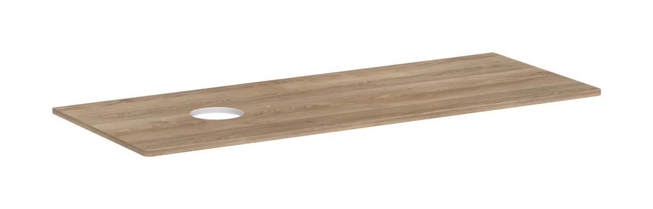 Hansgrohe Xelu Q Konsole, Eiche Natur, 1360x540 mm, 1 Beckenausschnitt links, Wandmontage Hansgrohe Xelu Q Konsole, Eiche Natur, 1360x540 mm, 1 Beckenausschnitt links, Wandmontage