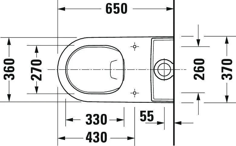 SWC Kombi White Tulip, 650mm, Weiß rimless, Tiefspüler, HYG