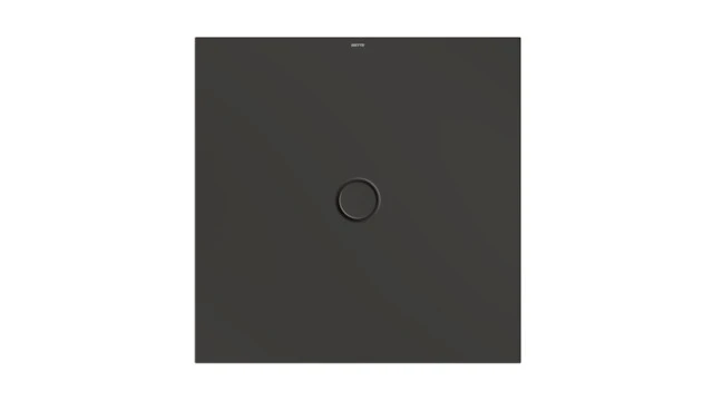 Bette quadrat Duschwanne „BetteFloor“ 1000 × 1000 mm mit BetteAntirutsch Pro, ohne Oberflächenveredelung, mit Minimum-Wannenträger, in Anthracite