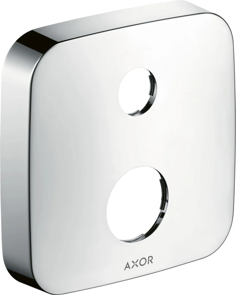 Hansgrohe AXOR Verlängerungsrosette softsquare 2-Loch, Chrom, 170 mm Durchmesser, 33 mm Verlängerung, Metallrosette