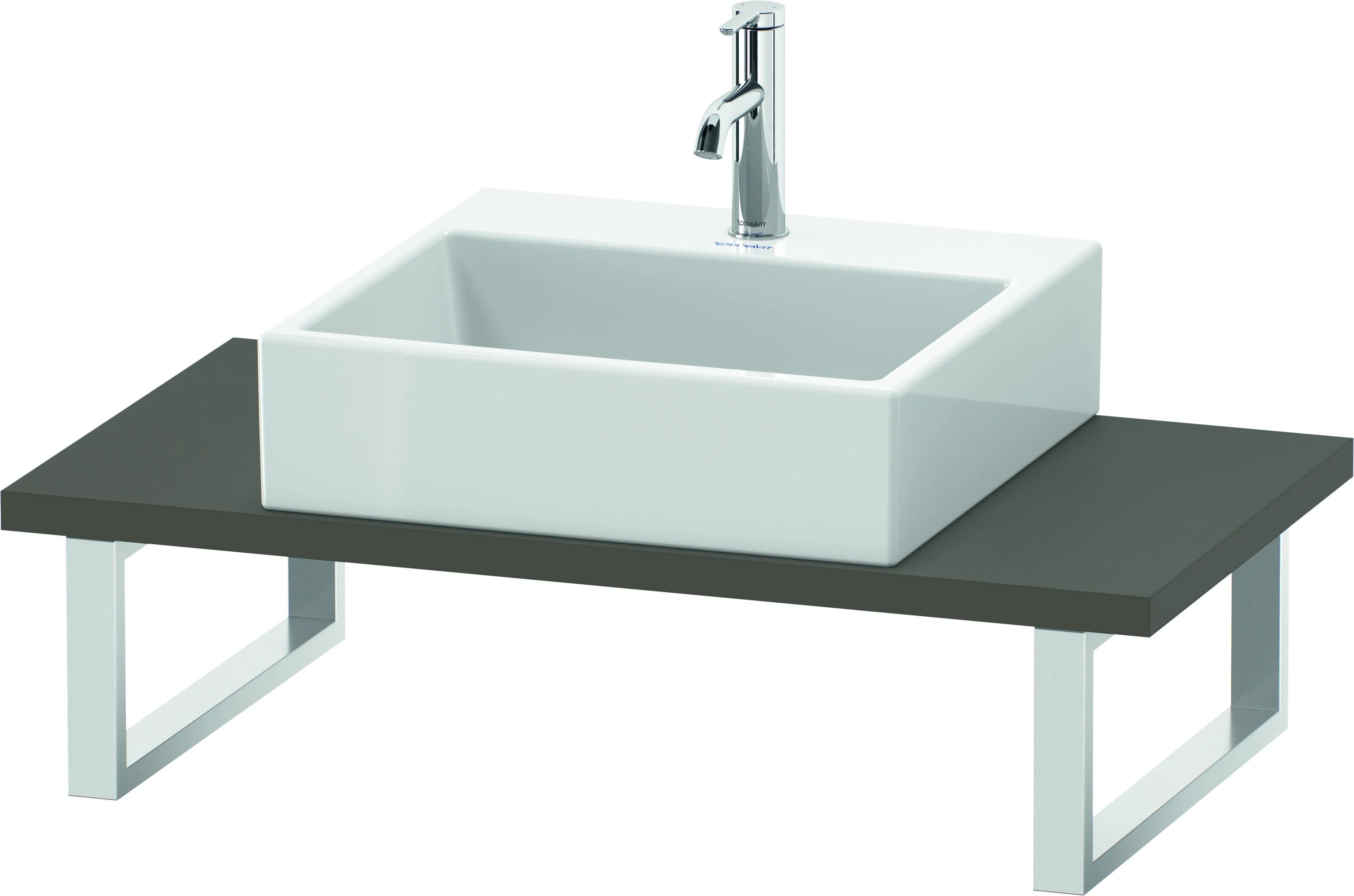 Duravit Konsole „L-Cube“ in Flannel Grey Seidenmatt Duravit Konsole „L-Cube“ in Flannel Grey Seidenmatt