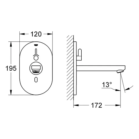 Infrarot-Elektronik für Waschtisch Eurosmart CE 36315, mit Mischung, Fertigmontageset für UP-Einbaukasten 36 339 001, mit Steckertrafo 100-230 V AC, 50-60 Hz, 6 V DC, Ausladung 170 mm, chrom Infrarot-Elektronik für Waschtisch Eurosmart CE 36315, mit Mischung, Fertigmontageset für UP-Einbaukasten 36 339 001, mit Steckertrafo 100-230 V AC, 50-60 Hz, 6 V DC, Ausladung 170 mm, chrom