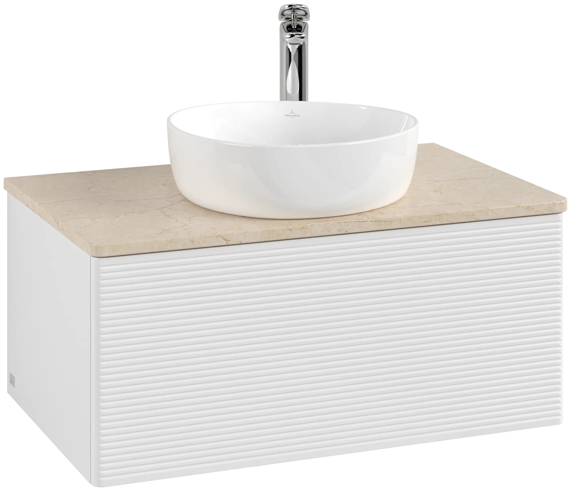 Villeroy & Boch Antao Waschbeckenunterschrank L30_5, 800x360x500 mm, Glossy White Lacquer / Botticino