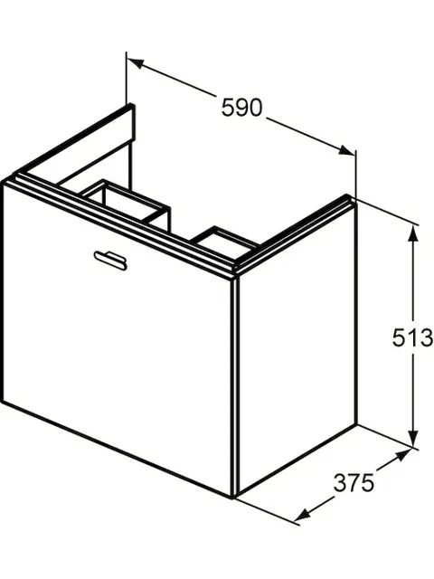 Ideal Standard Auszugsfront Connect Space, Nussbaum Dekor, 600 mm Breite
