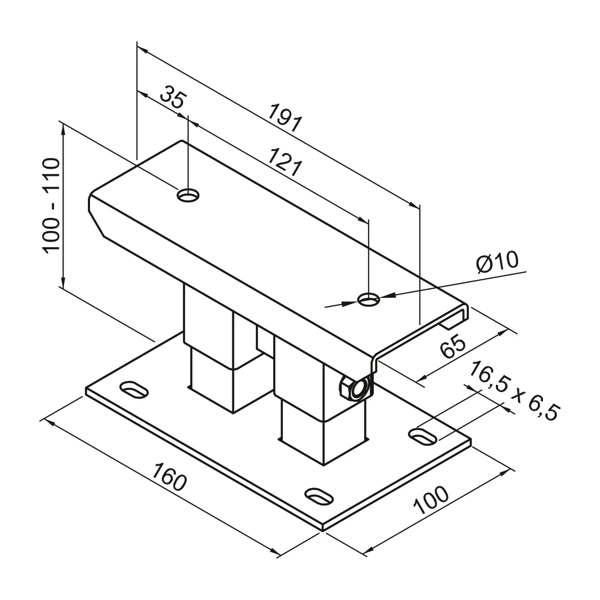 Zubehör Fußkonsole FMORV HD10-4, Sonder-Lack Zubehör Fußkonsole FMORV HD10-4, Sonder-Lack
