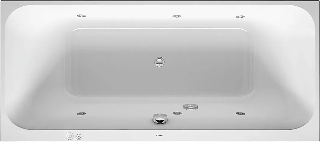 Duravit Whirlwanne „Happy D.2“ rechteck 1800 × 800 mm mit Jet-System, in Weiß Größe: 180 × 80 cm / Rückenschräge: links und rechts / Whirlsystem: mit Jet-System Duravit Whirlwanne „Happy D.2“ rechteck 1800 × 800 mm mit Jet-System, in Weiß Größe: 180 × 80 cm / Rückenschräge: links und rechts / Whirlsystem: mit Jet-System