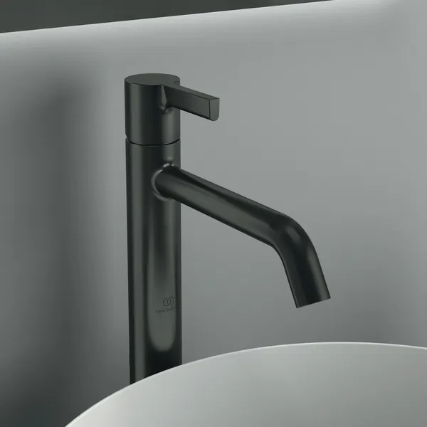 Ideal Standard Waschtischarmatur Joy, verl. Sockel, o. Ablgarn., Ausladung 170mm, Magnetic Grey