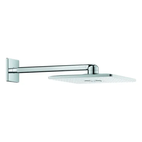 Kopfbrauseset Rainshower SmartActive 310 Cube 26479, 2 Strahlarten, horizontaler Duscharm 430 mm, eckige Form, chrom Farbe: moon white Kopfbrauseset Rainshower SmartActive 310 Cube 26479, 2 Strahlarten, horizontaler Duscharm 430 mm, eckige Form, chrom Farbe: moon white