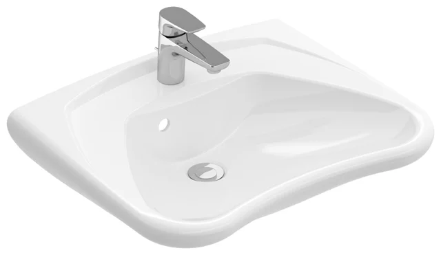 Wandwaschtisch „ViCare“, mit Überlauf, mit Hahnlochbohrung 60 × 49 cm Wandwaschtisch „ViCare“, mit Überlauf, mit Hahnlochbohrung 60 × 49 cm