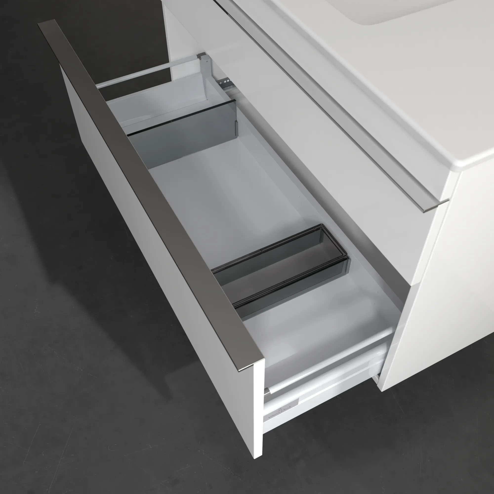Villeroy & Boch Waschtischunterschrank „Venticello“ für Schrankwaschtisch 953 × 590 × 502 mm Glossy White, für Becken links