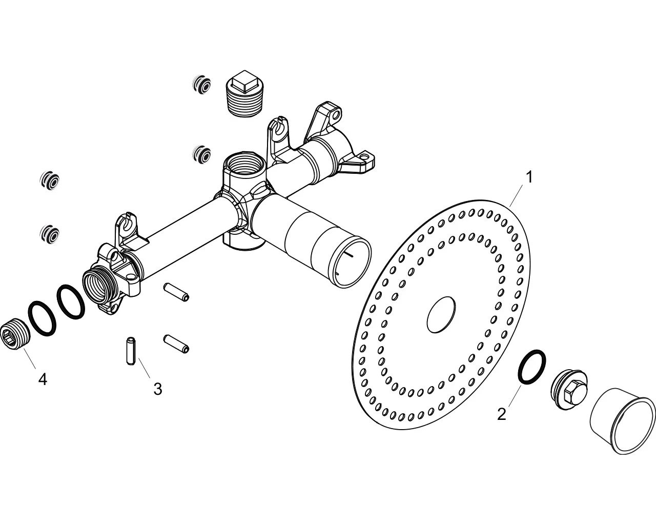 Wanneneinlauf Axor Starck Grundset Wanneneinlauf Axor Starck Grundset