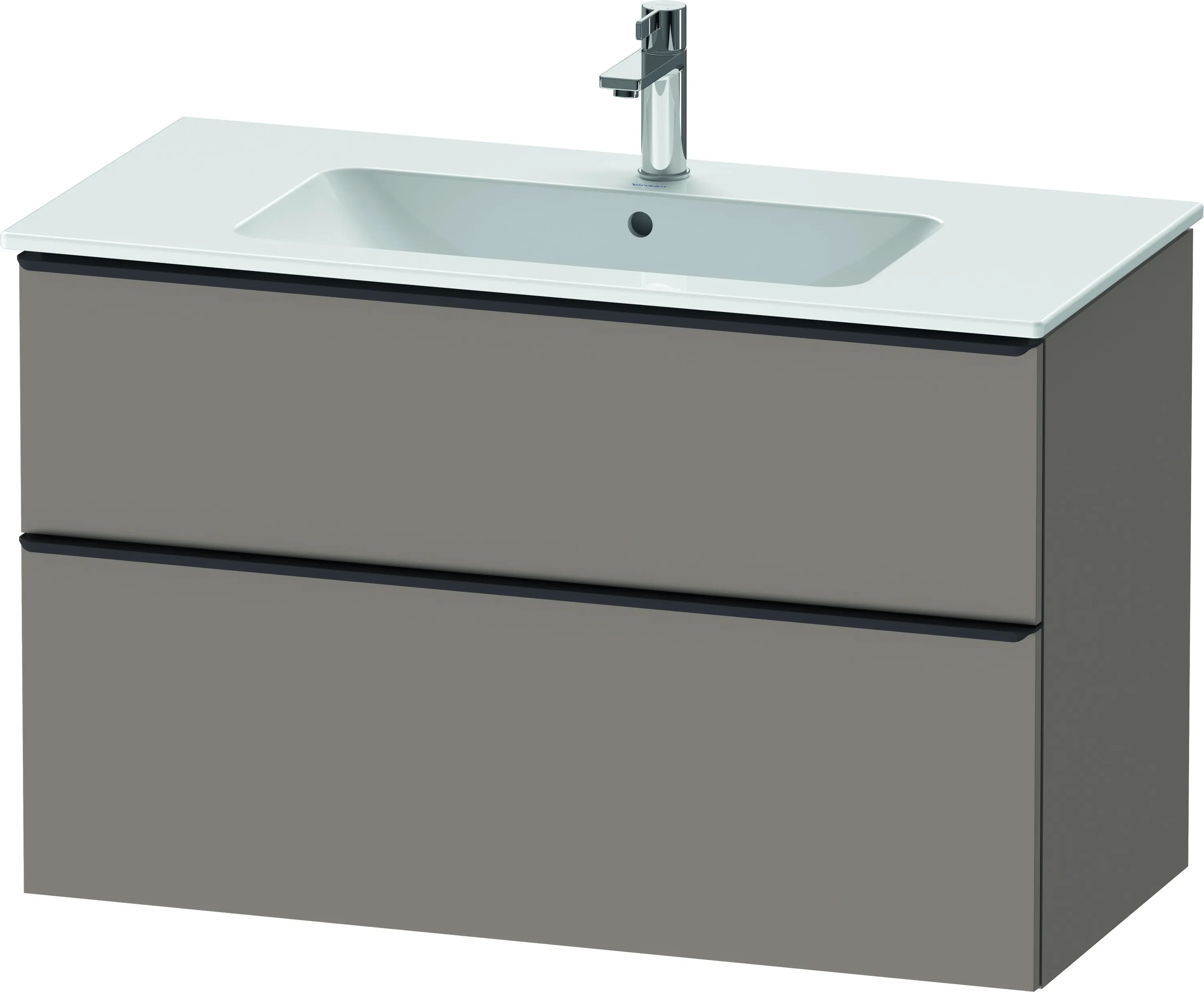 Duravit Waschtischunterschrank wandhängend „D-Neo“ 101 × 62,5 × 46,2 cm Basalt Matt