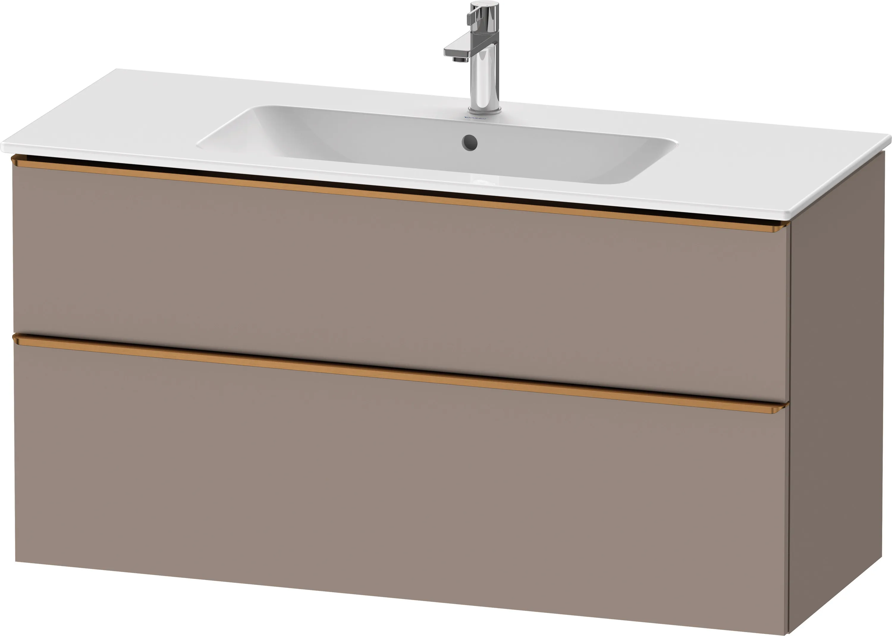 Duravit Waschtischunterschrank wandhängend „D-Neo“ 121 × 62,5 × 46,2 cm Basalt Matt