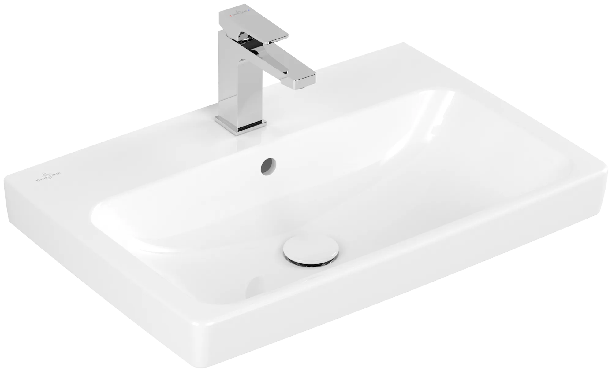Villeroy & Boch Waschbecken „Architectura“ 650 × 445 × 165 mm, ohne Hahnlochbohrung, für Becken mittig in Weiß Alpin Becken: mittig / Größe: 65 × 44,5 cm / Hahnlochbohrung: mit 1×1 Hahnlochbohrung / Oberflächenveredelung: ohne Oberflächenveredelung / Überlauf: mit Überlauf Villeroy & Boch Waschbecken „Architectura“ 650 × 445 × 165 mm, ohne Hahnlochbohrung, für Becken mittig in Weiß Alpin Becken: mittig / Größe: 65 × 44,5 cm / Hahnlochbohrung: mit 1×1 Hahnlochbohrung / Oberflächenveredelung: ohne Oberflächenveredelung / Überlauf: mit Überlauf