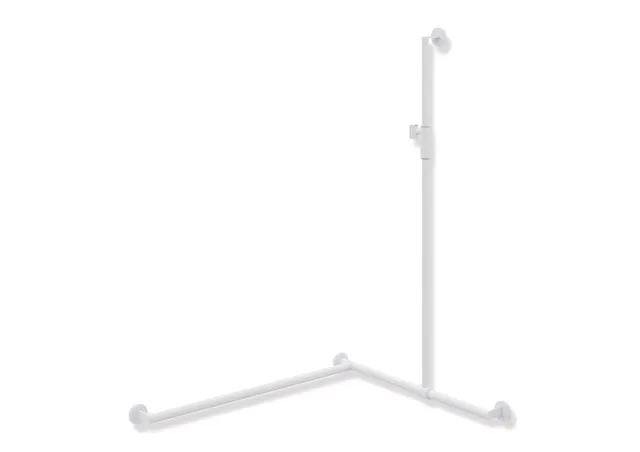 HEWI Haltegriff Ausführung links „System 900“ in Weiß tiefmatt / Hellgrau matt, Befestigung verdeckt HEWI Haltegriff Ausführung links „System 900“ in Weiß tiefmatt / Hellgrau matt, Befestigung verdeckt