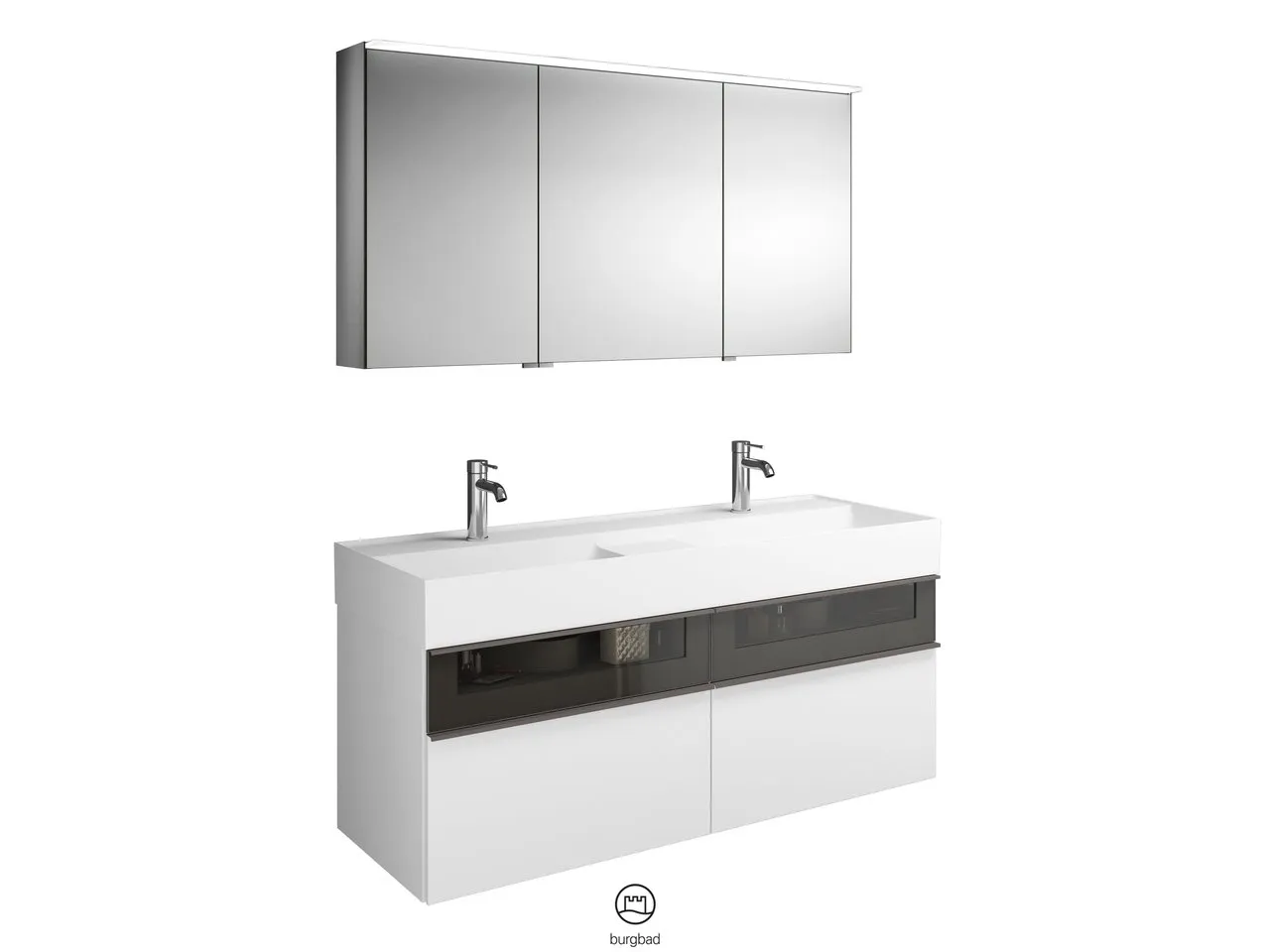 burgbad Badmöbelset „Yumo“ in Eiche Dekor Silber burgbad Badmöbelset „Yumo“ in Eiche Dekor Silber