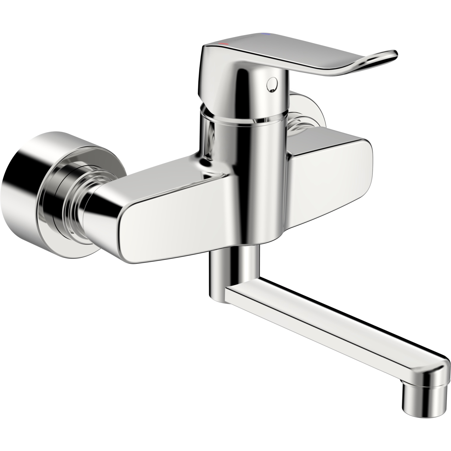 Einhand-Waschtischarmatur Bedienungshebel lang „Clinica“ Ausladung 227 mm in Chrom Einhand-Waschtischarmatur Bedienungshebel lang „Clinica“ Ausladung 227 mm in Chrom