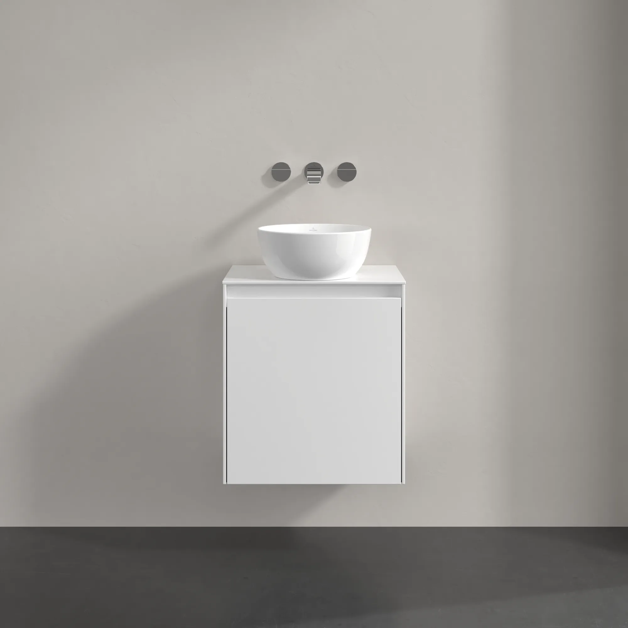 Villeroy & Boch Waschbeckenunterschrank Collaro C14800, Eckig White Matt, 500x380 mm, Höhe 548 mm, mit SoftClosing, 1 Tür, Fachboden