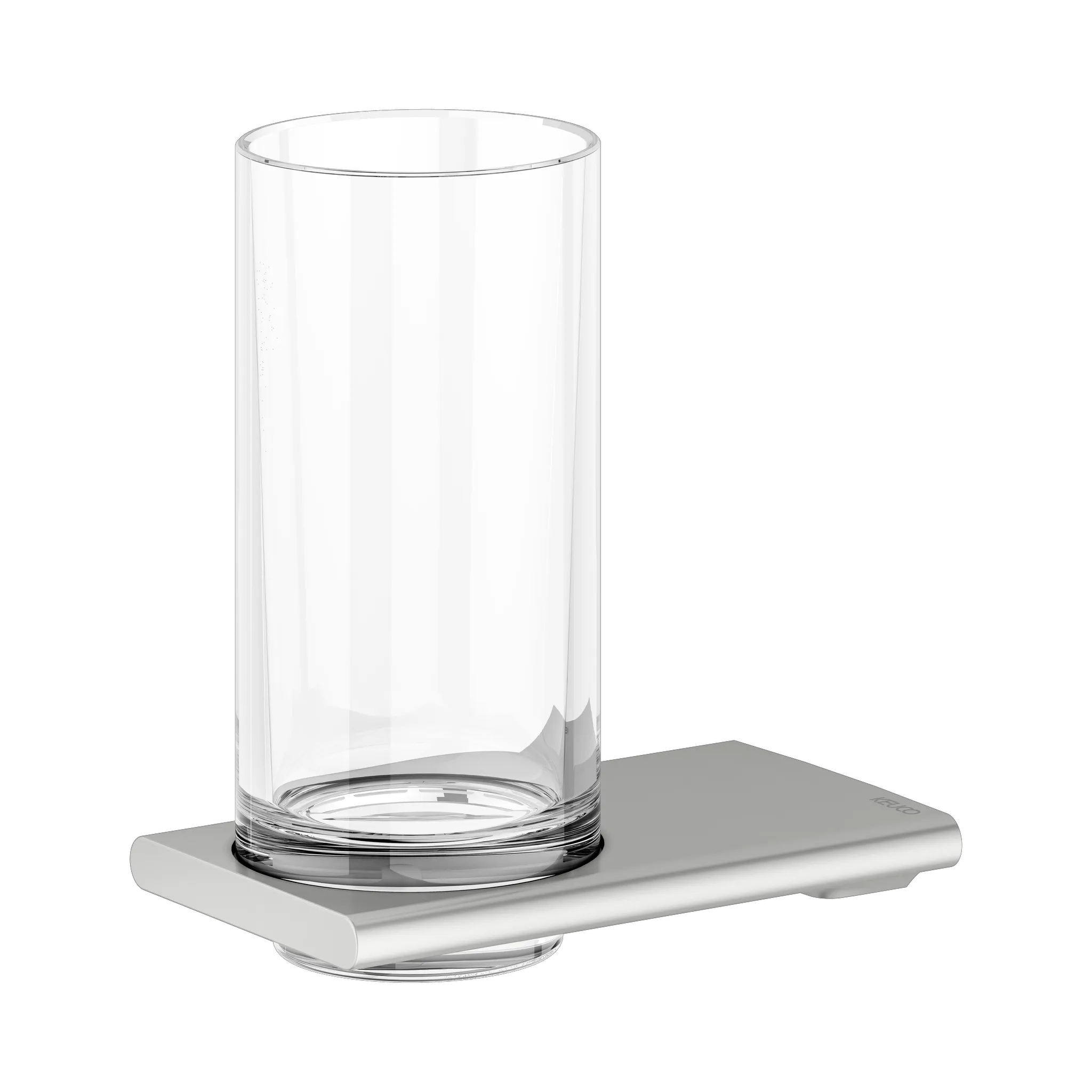 KEUCO EDITION 400 Glashalter mit Echtkristall-Glas Edelstahl-finish