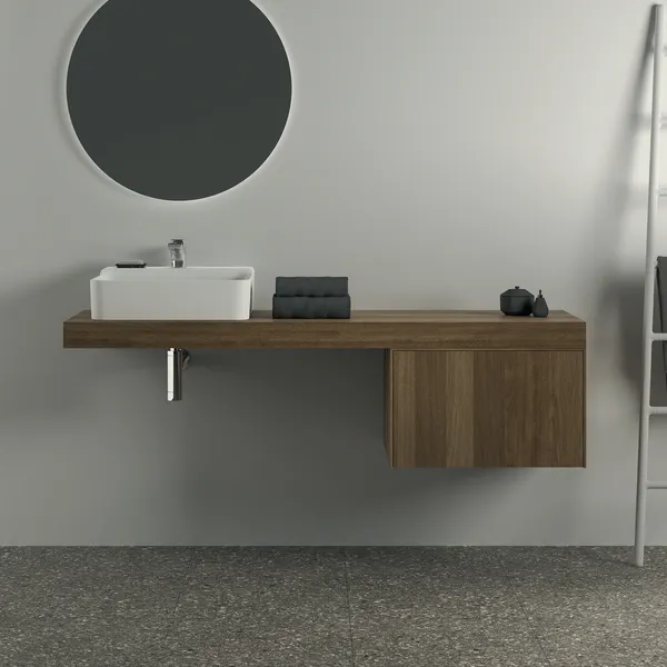 Ideal Standard Konsole Conca Walnuss Dunkel 1600x505x80 mm Ideal Standard Konsole Conca Walnuss Dunkel 1600x505x80 mm