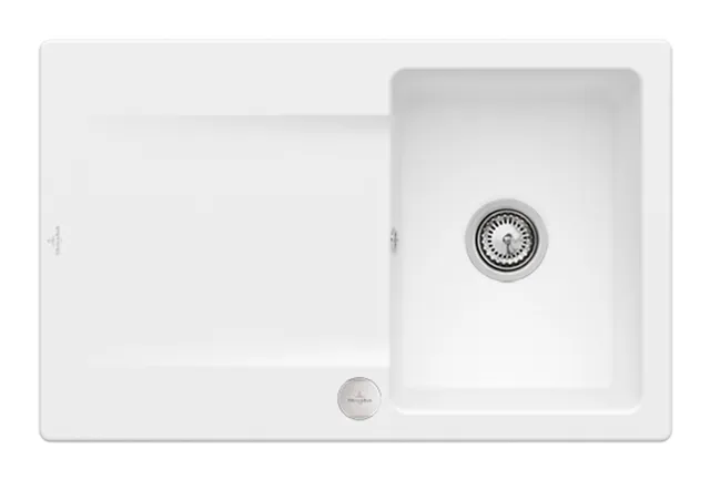 Villeroy & Boch Einbau-Küchenspülbecken „Siluet“ 45 800 × 510 × 220 mm in Stone White