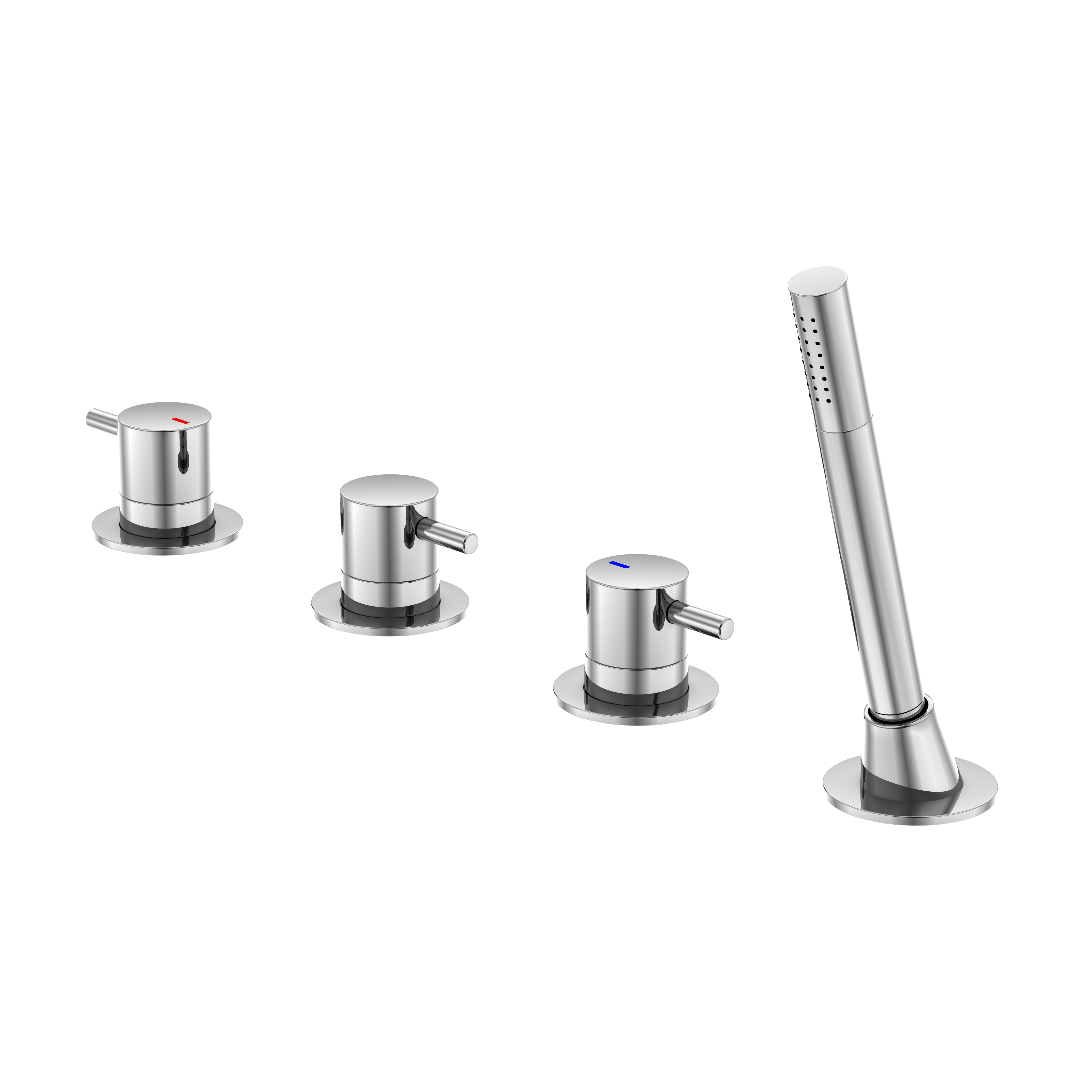 Serie 100 4-Loch Wanne/Brause-Standarmatur chrom Serie 100 4-Loch Wanne/Brause-Standarmatur chrom