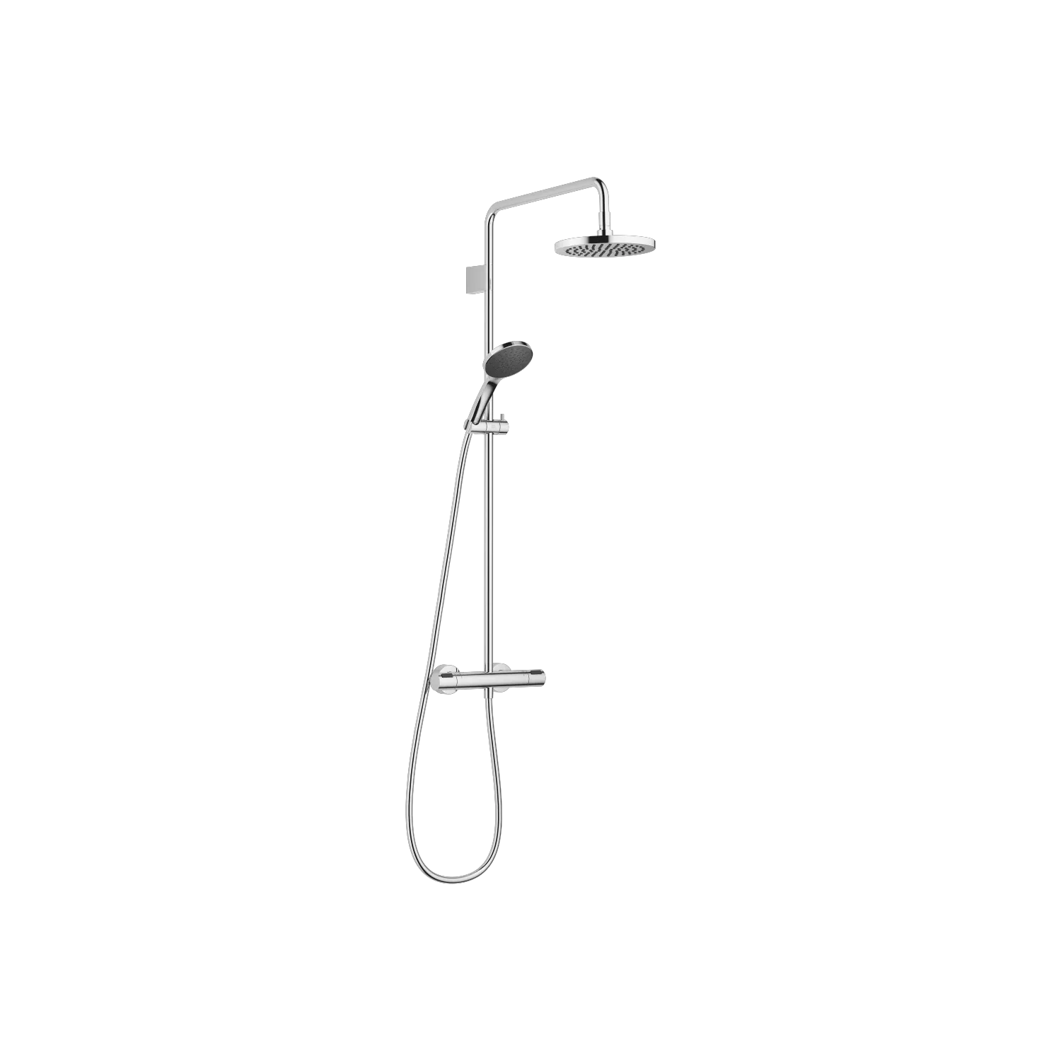 Dornbracht Showerpipe mit Brause-Thermostat, SERIENSPEZIFISCH Chrom, 220 mm Regenbrause, 1750 mm Brauseschlauch