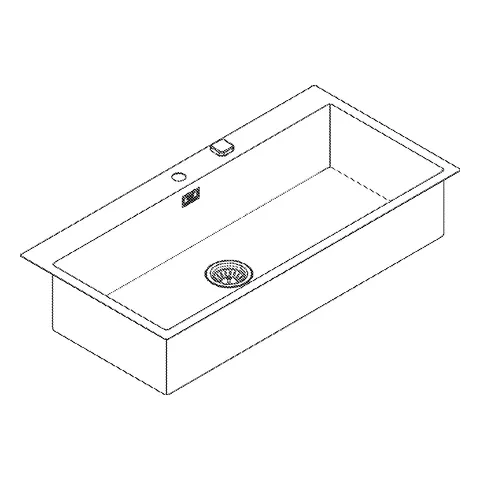Grohe K800 Edelstahlspüle, Modell: K800 120-S 102,4⁄51 1.0, Montageart: aufliegend oder flächenbündig, Material: Edelstahl AISI 304 (V2A), Oberfläche: Satin Finish Grohe K800 Edelstahlspüle, Modell: K800 120-S 102,4⁄51 1.0, Montageart: aufliegend oder flächenbündig, Material: Edelstahl AISI 304 (V2A), Oberfläche: Satin Finish