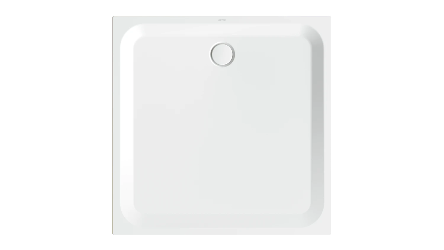 Bette quadrat Duschwanne „BetteUltra“ 1200 × 1200 mm ohne Oberflächenbeschichtung, ohne Oberflächenveredelung, ohne Wannenträger, in Edelweiß