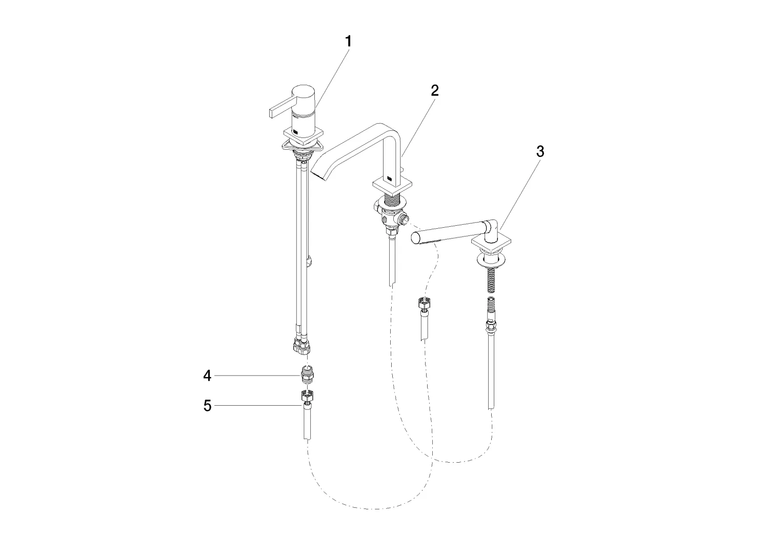 Wannen-Dreiloch-Einhandbatterie für Wannenrand- bzw. Fliesenrandmontage IMO Chrom 27412670 Wannen-Dreiloch-Einhandbatterie für Wannenrand- bzw. Fliesenrandmontage IMO Chrom 27412670