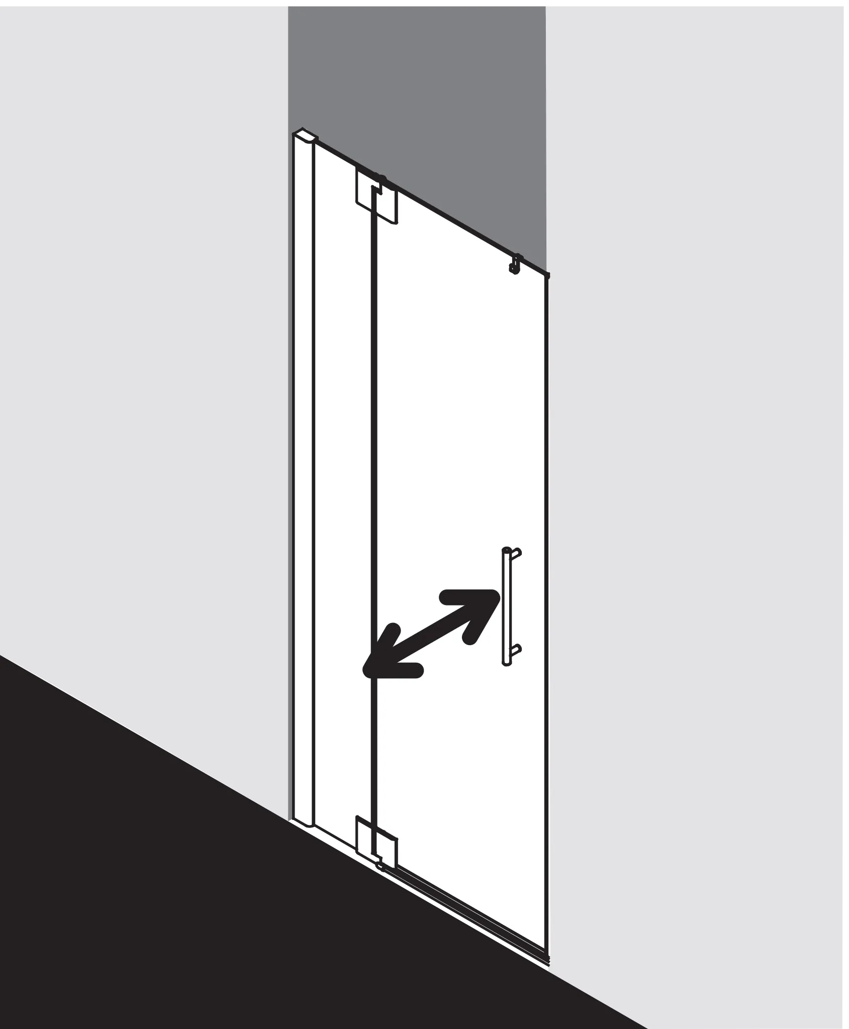 PASA XP PX1TL Pendeltür 1-flügelig mit Festfeld links, für Nische, Höhe 1850 mm, Wanneneinbaumaß 1175-1210 mm, Breitenverstellmaß 1175-1210 mm, Farbe Silber Mattglanz, Glas ESG Klar PASA XP PX1TL Pendeltür 1-flügelig mit Festfeld links, für Nische, Höhe 1850 mm, Wanneneinbaumaß 1175-1210 mm, Breitenverstellmaß 1175-1210 mm, Farbe Silber Mattglanz, Glas ESG Klar