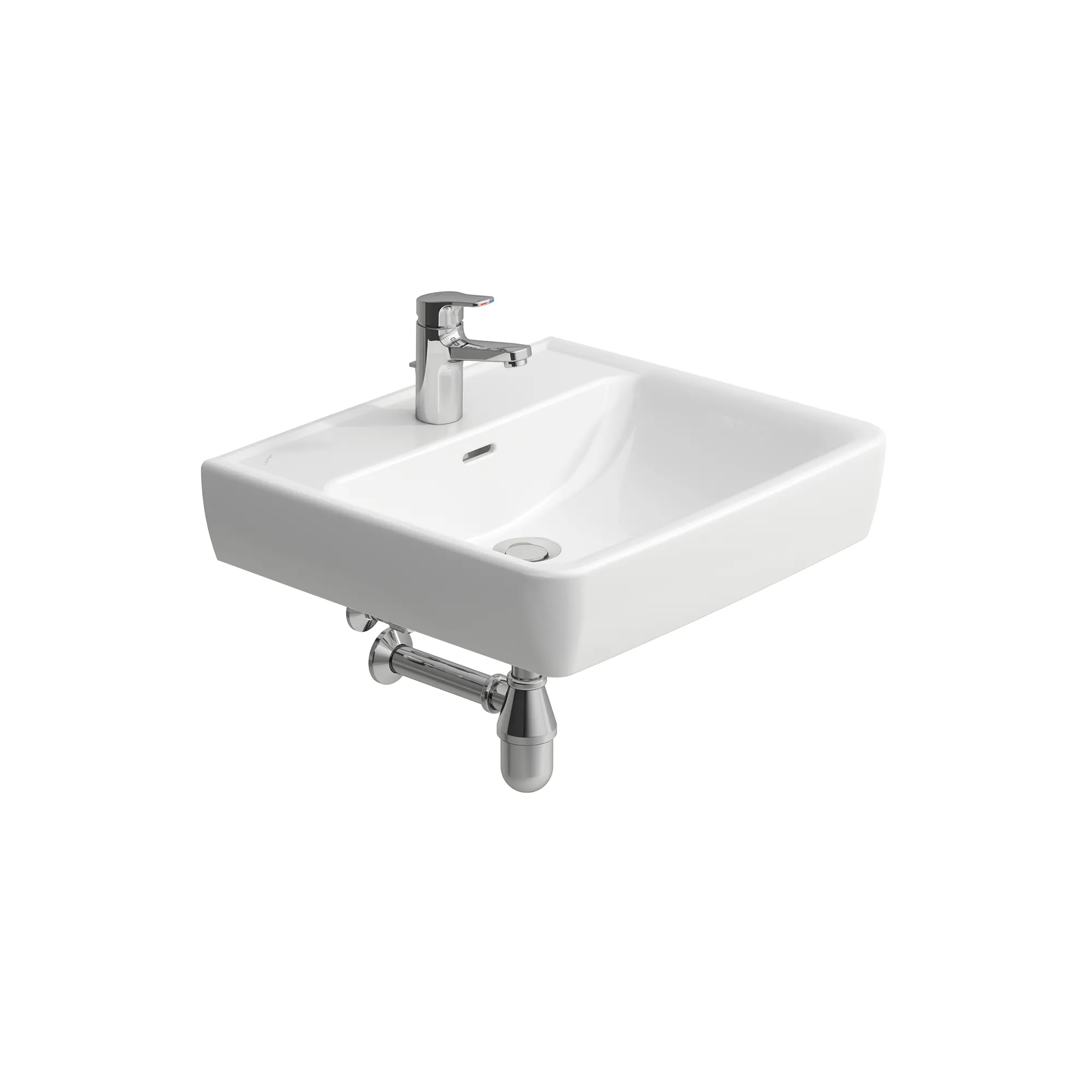 Waschtisch PRO A 480x600x180 1 Hahnloch mit Überlauf weiß