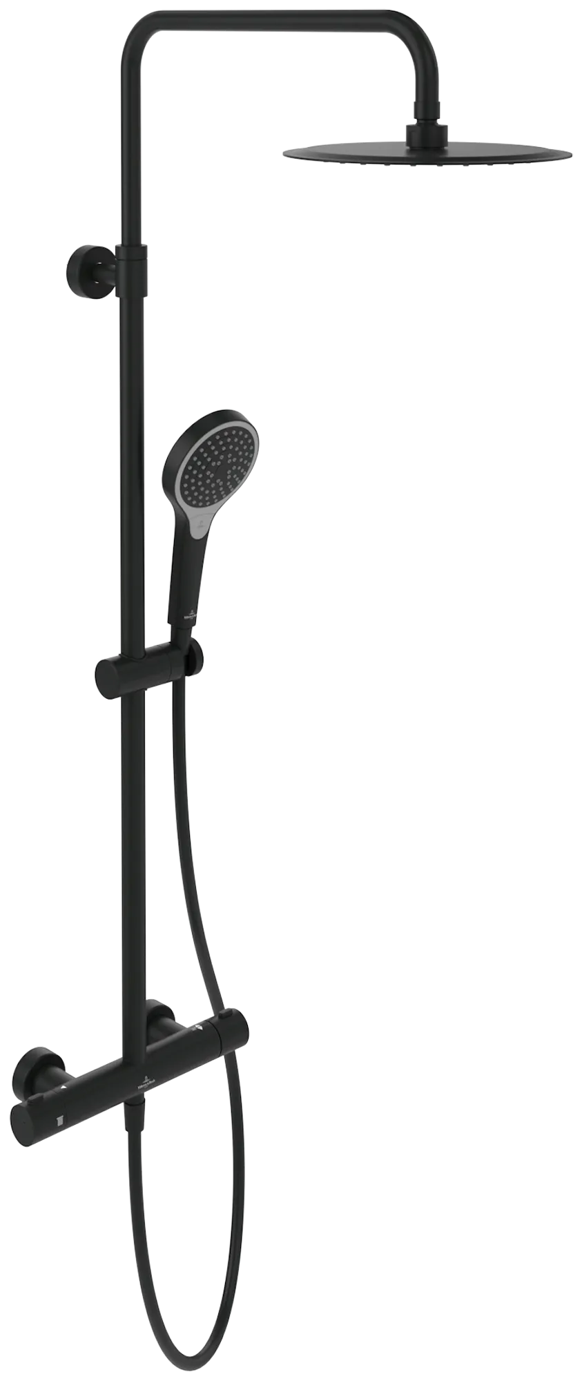 Villeroy & Boch Verve Showers Duschsystem mit drei Funktionen TVS109005000, 287x1093x472mm, Wandmontage, Matt Black