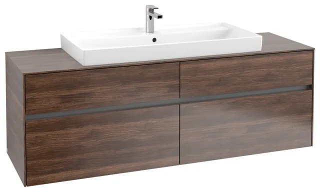 Villeroy & Boch Waschtischunterschrank „Collaro“ 1600 × 548 × 500 mm Arizona Oak, ohne Beleuchtung, für Becken mittig