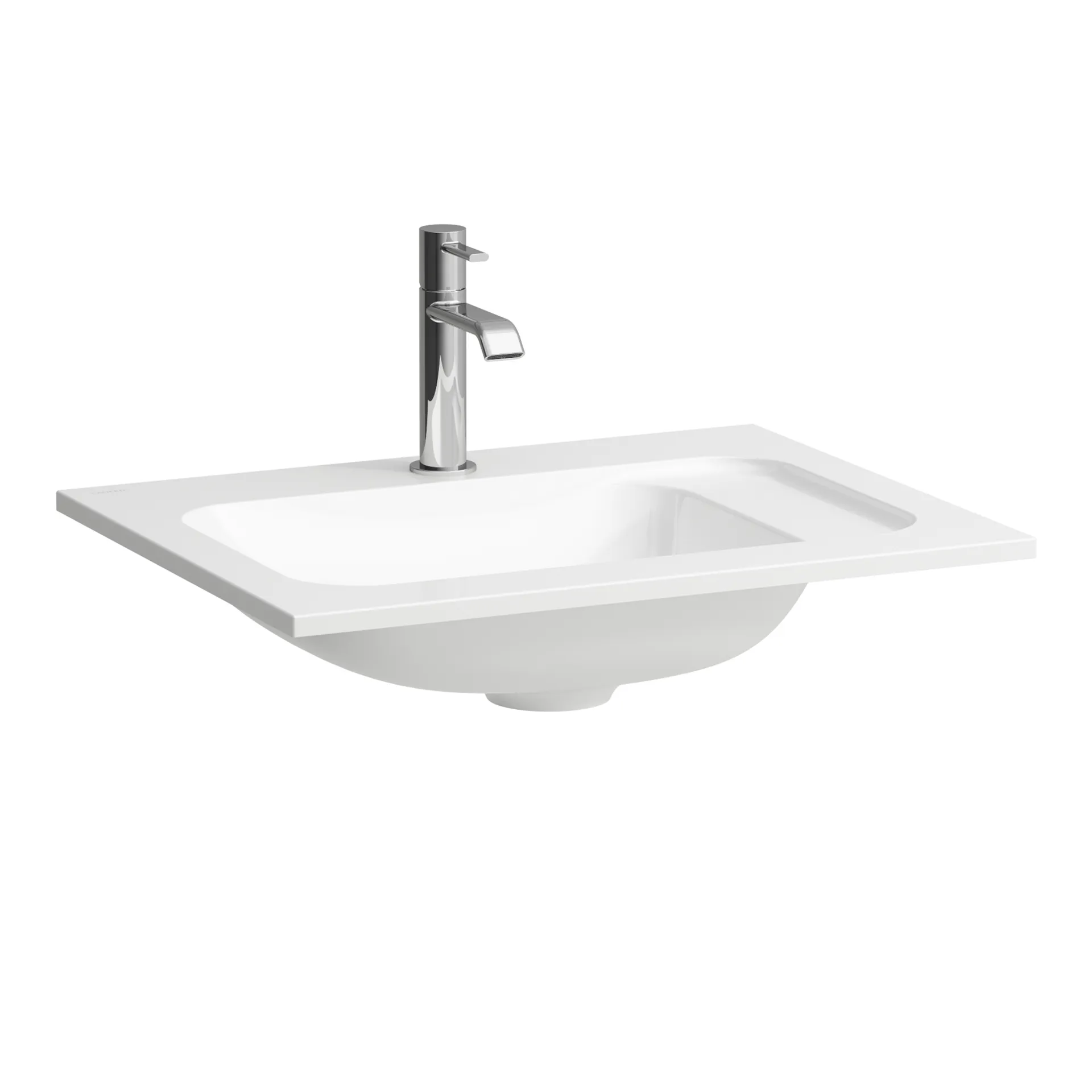 Laufen Möbelwaschtisch Slim MEDA 445x575x130 Marbond Ablage rechts 1 Hl. o.Ül. weiß Laufen Möbelwaschtisch Slim MEDA 445x575x130 Marbond Ablage rechts 1 Hl. o.Ül. weiß