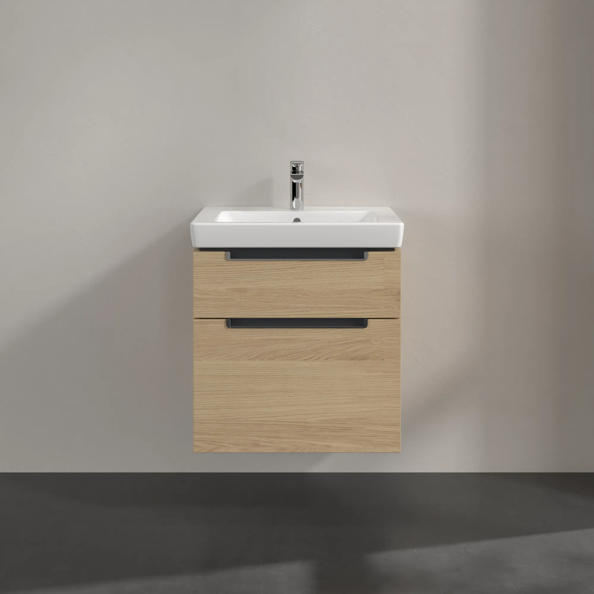 Villeroy & Boch Waschtischunterschrank „Subway 2.0“ 587 × 590 × 454 mm Nordic Oak, für Becken mittig, ohne Beleuchtung